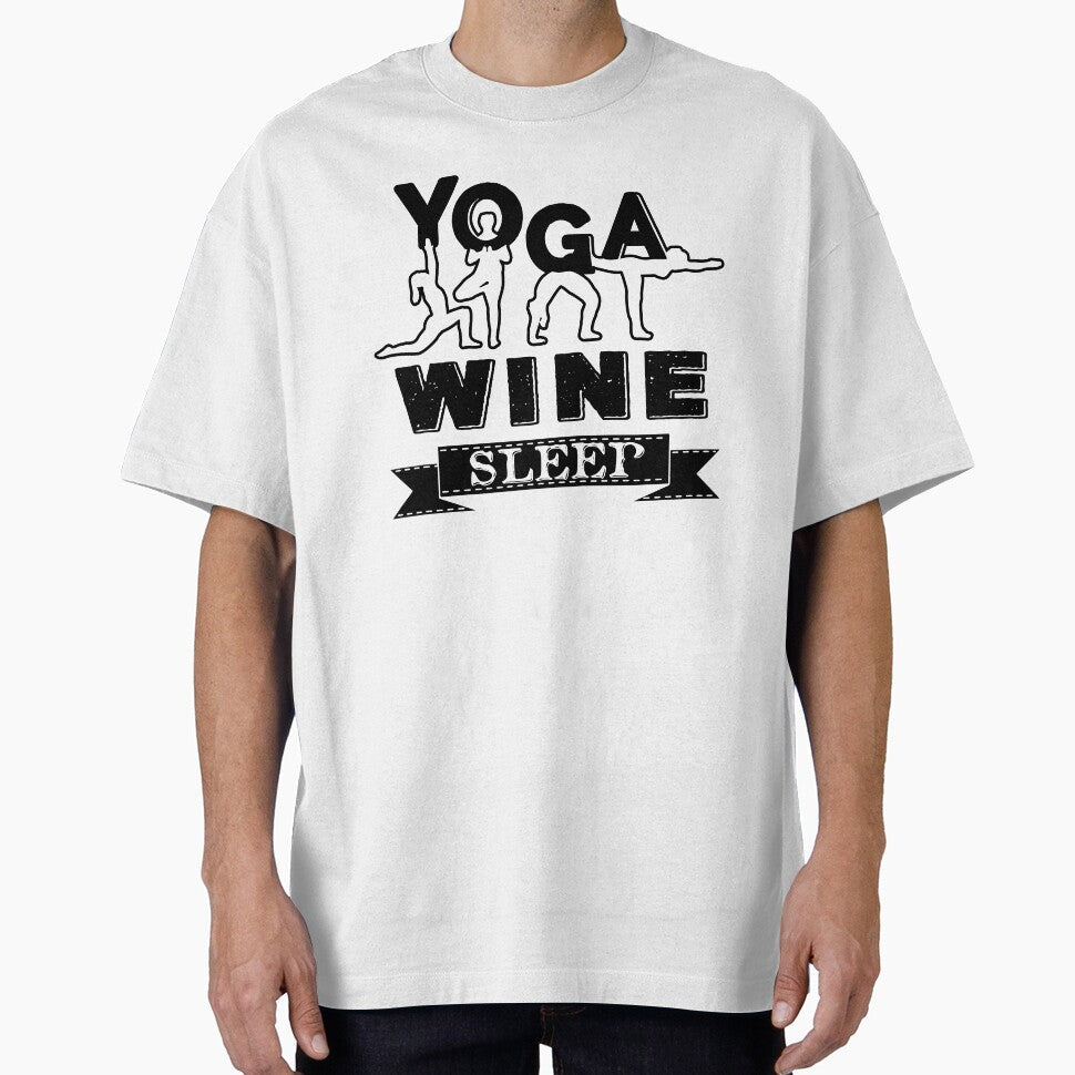 Yoga Wine Sleep by UnknownArtistt - Adult & Kids T-Shirts, Sweatshirts & Hoodies apparel design preview 1