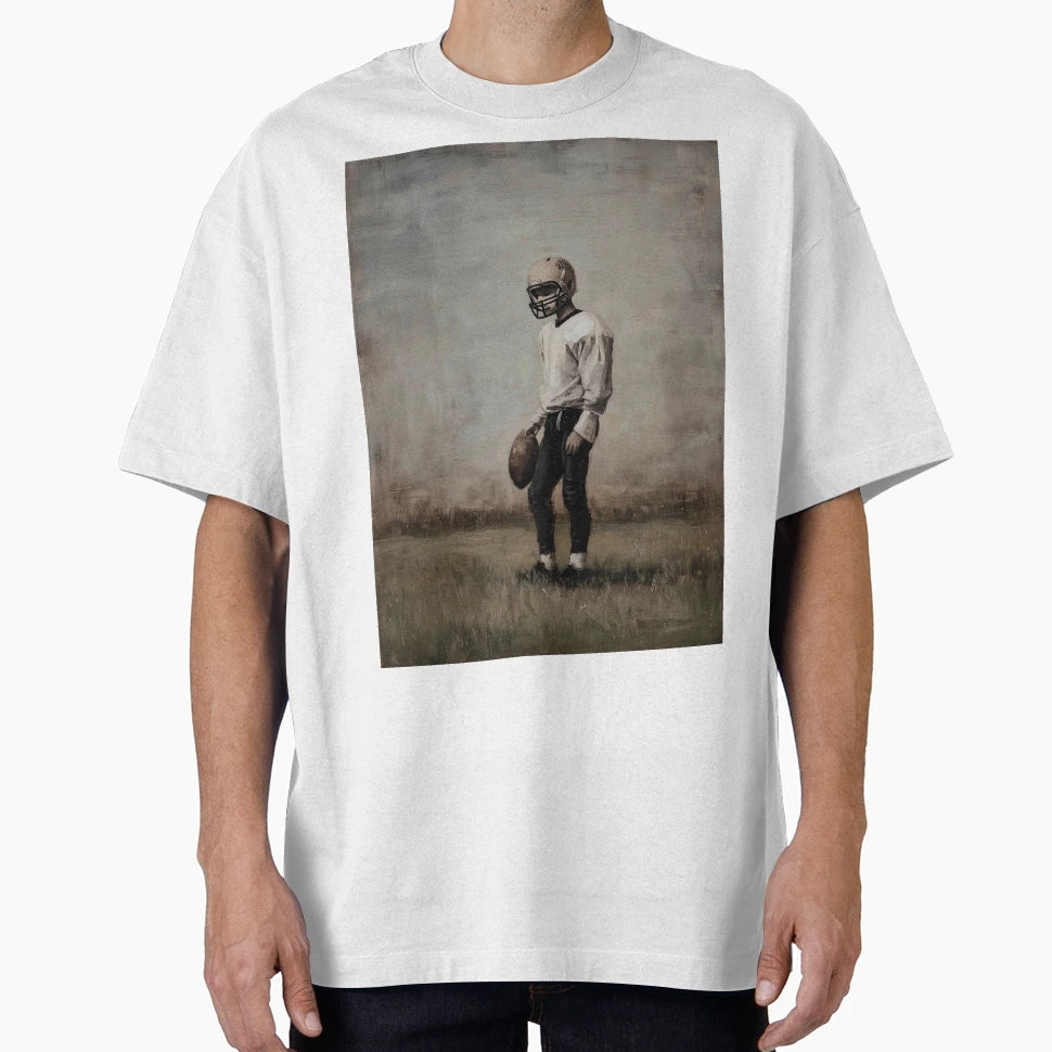 Solitary Football Player Field T-Shirt - Trendy Graphic Unisex - T-Shirt, Sweatshirt, Hoodie