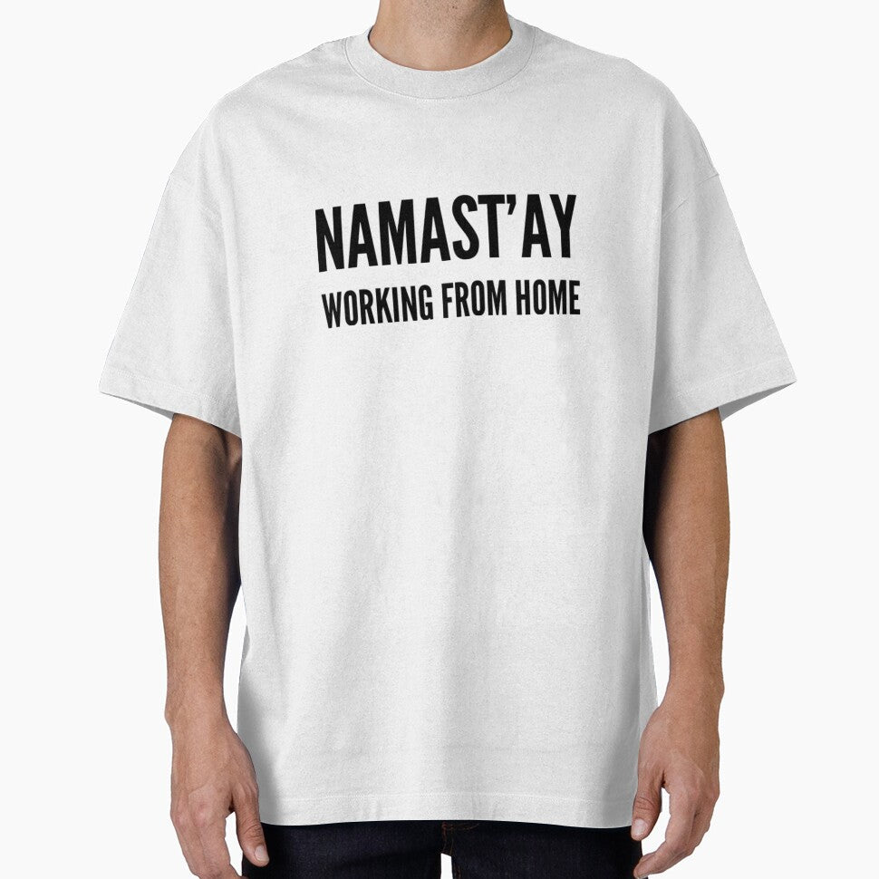 Namast'ay Work From Home by RiseandShineTee - Adult & Kids T-Shirts, Sweatshirts & Hoodies apparel design preview 1