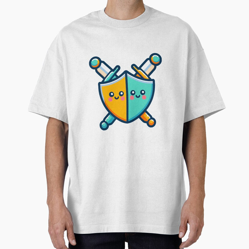 Kawaii Swords and Shields Cute Medieval Weaponry by - Adult & Kids T-Shirts, Sweatshirts & Hoodies apparel design preview 1