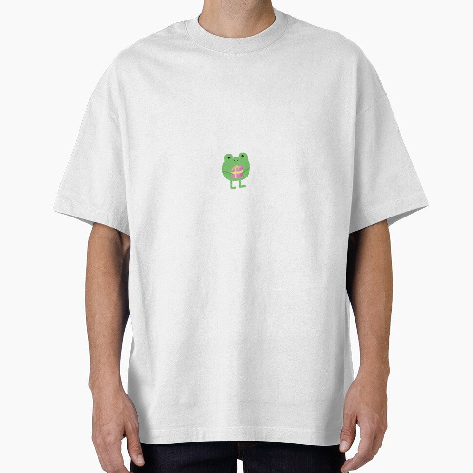 Frog with present by katiebazela - Adult & Kids T-Shirts, Sweatshirts & Hoodies apparel design preview 1