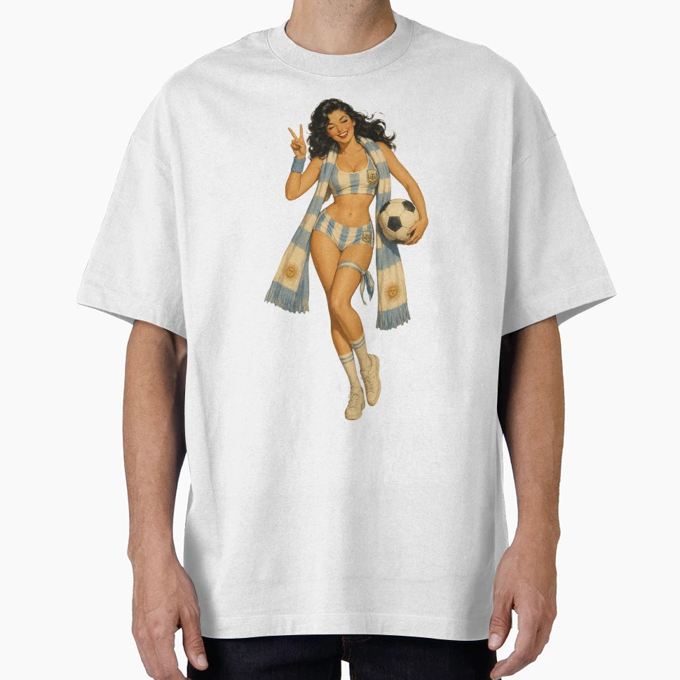Football Fan Pinup Soccer Spirit T-Shirt - Novelty Apparel Men Women - T-Shirt, Sweatshirt, Hoodie