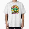 Dinosaur Surfing Funny by SOVA-PR - Adult & Kids T-Shirts, Sweatshirts & Hoodies apparel design preview 1