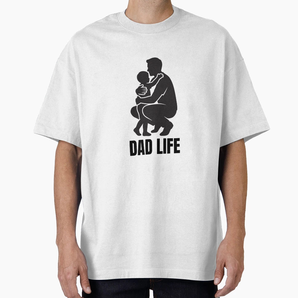 Dad Life Typography Proud Father T-Shirt - Custom Art Print for Adults - T-Shirt, Sweatshirt, Hoodie