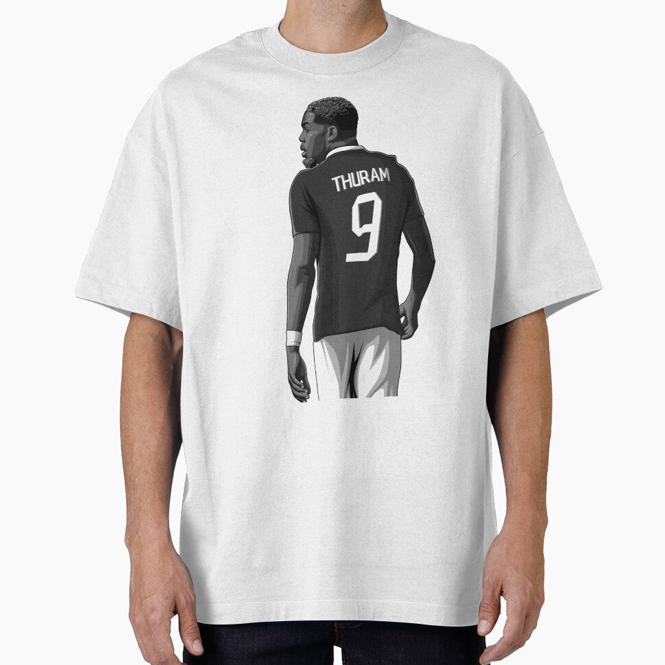 Marcus Thuram Black and White Version by Aldduardo - Adult & Kids T-Shirts, Sweatshirts & Hoodies apparel design preview 1