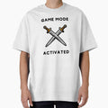 Game mode activated Two crossed blades Text based - Adult & Kids T-Shirts, Sweatshirts & Hoodies apparel design preview 1