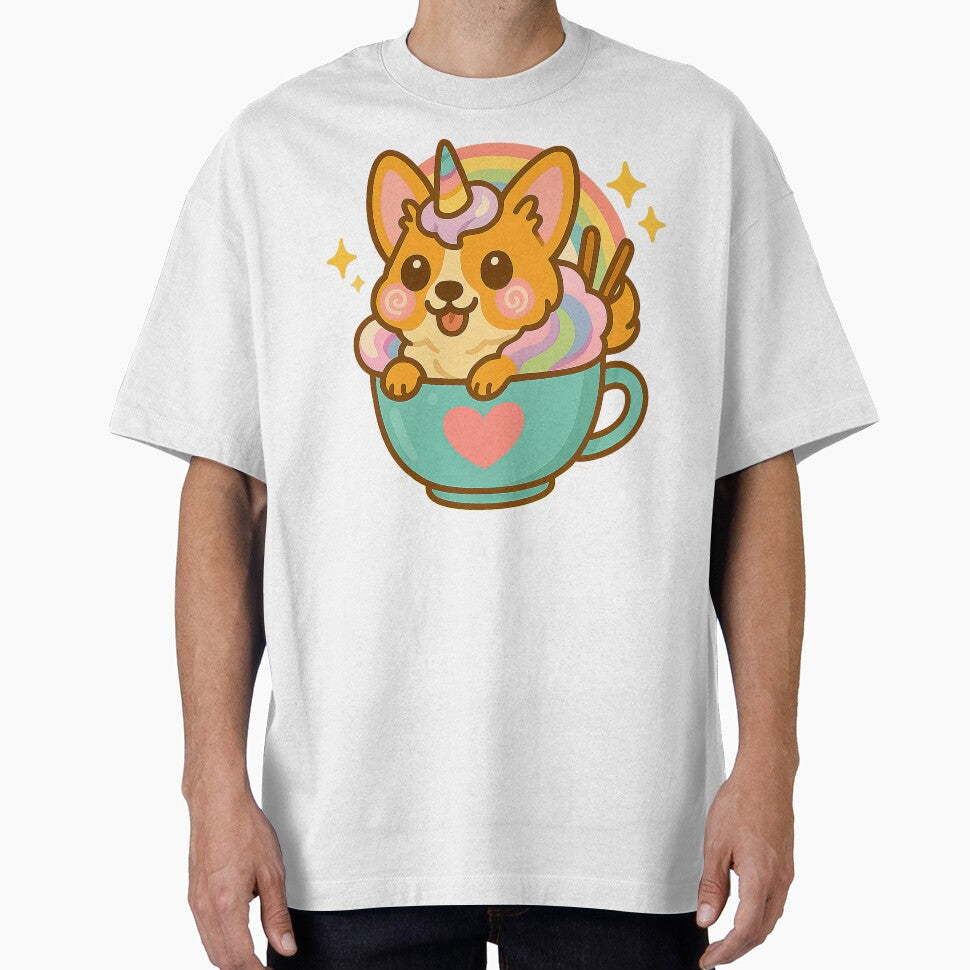 Cute Kawaii Corgi, Ramen Bowl by graphic-genie - Adult & Kids T-Shirts, Sweatshirts & Hoodies apparel design preview 1