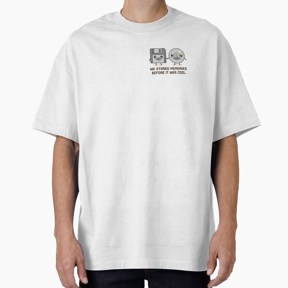 Kawaii Oldschool Tech Floppy Disk CD Cartoon with - Adult & Kids T-Shirts, Sweatshirts & Hoodies apparel design preview 1