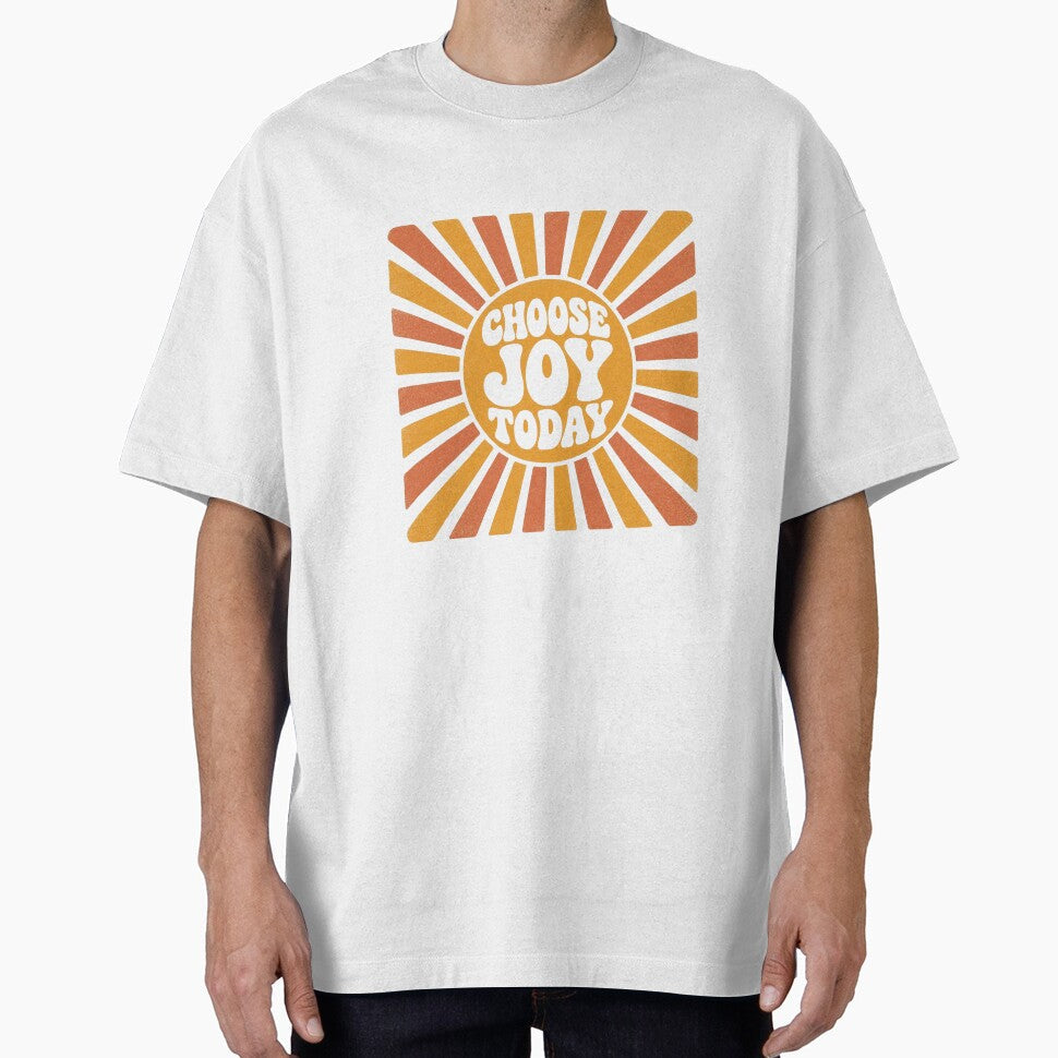Choose Joy Today retro sunburst 70s affirmation - Adult & Kids T-Shirts, Sweatshirts & Hoodies apparel design preview 1