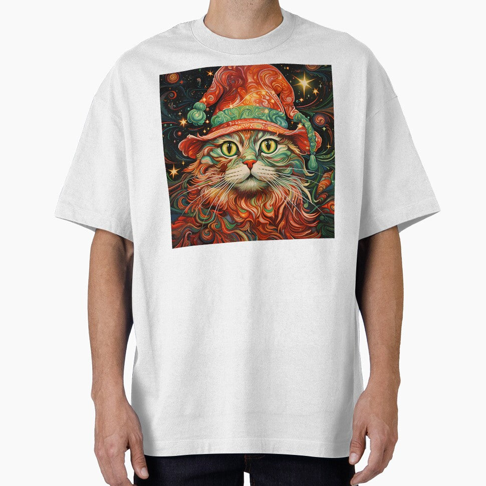 Trippy holiday cat print by dcrc - Adult & Kids T-Shirts, Sweatshirts & Hoodies apparel design preview 1