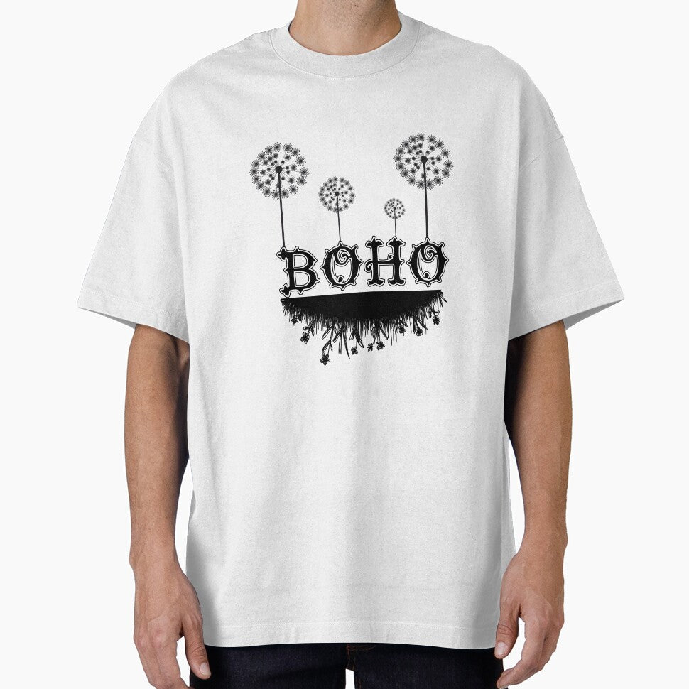 Boho Dandelion and Grass Typography by GorinART - Adult & Kids T-Shirts, Sweatshirts & Hoodies apparel design preview 1