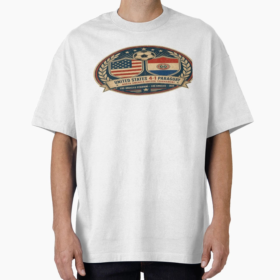 Usa Paraguay Soccer Cup Badge 2026 T-Shirt - Trendy Graphic for Adults - T-Shirt, Sweatshirt, Hoodie