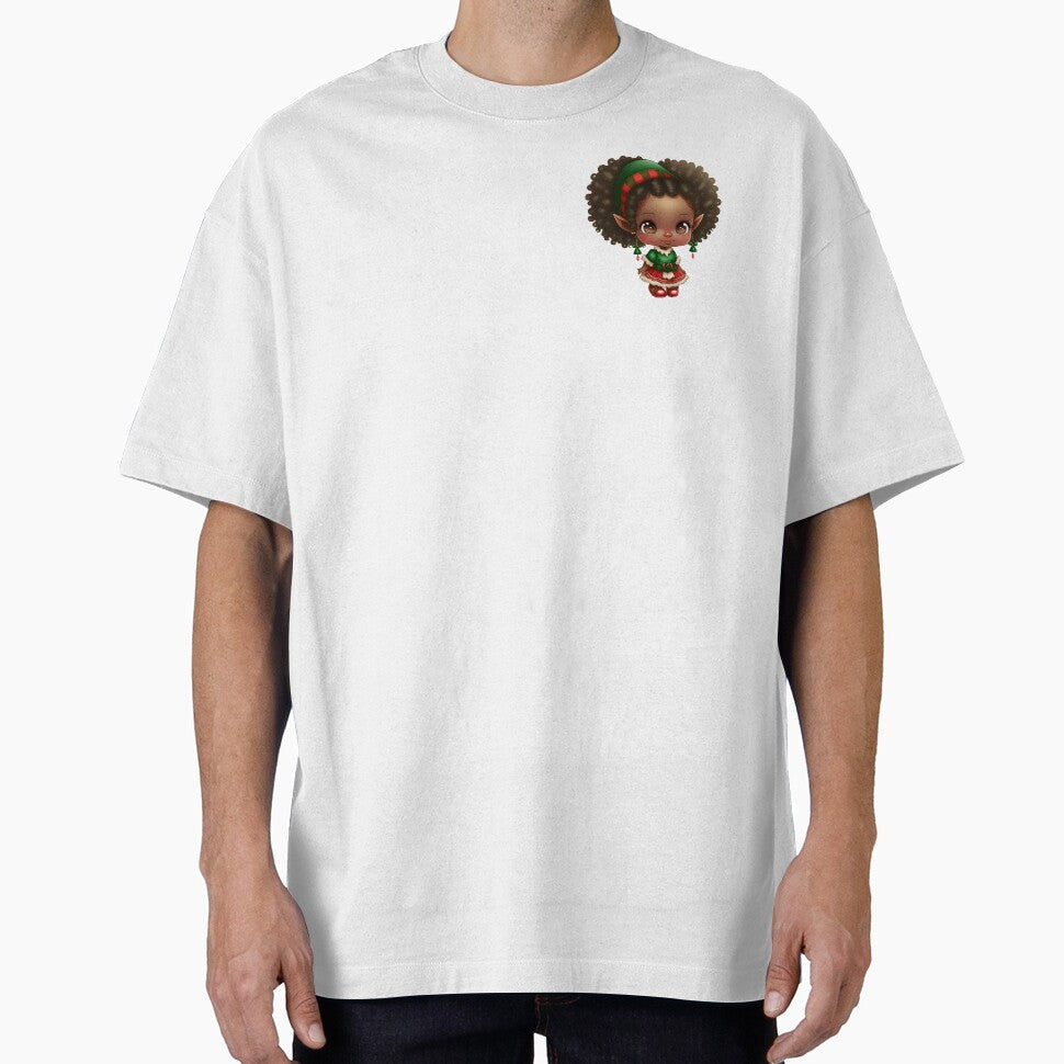 Afro-Fabulous Christmas Elf by TheChibiStore - Adult & Kids T-Shirts, Sweatshirts & Hoodies apparel design preview 1