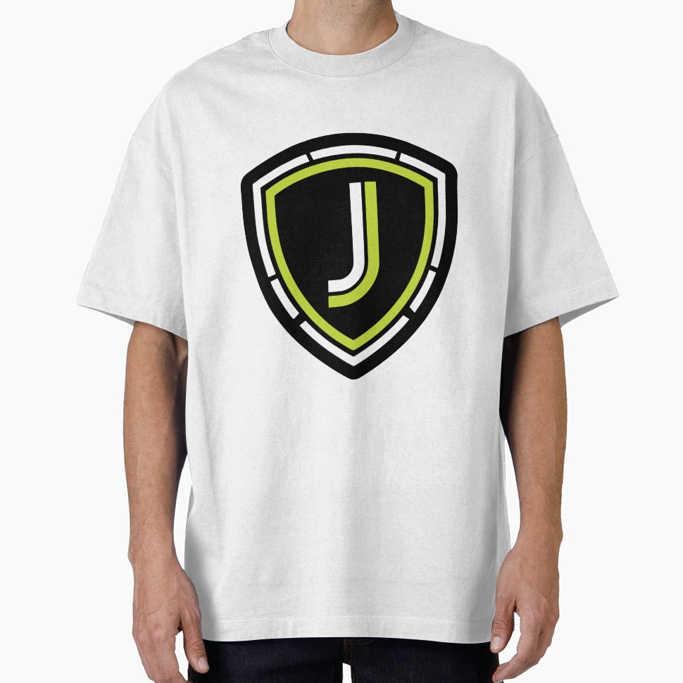 Illustration Letter J Esports Shield Logo T-Shirt - Trendy Graphic Unisex - T-Shirt, Sweatshirt, Hoodie