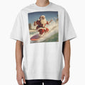 Surfing Christmas Santa Claus Holiday print by dcrc - Adult & Kids T-Shirts, Sweatshirts & Hoodies apparel design preview 1