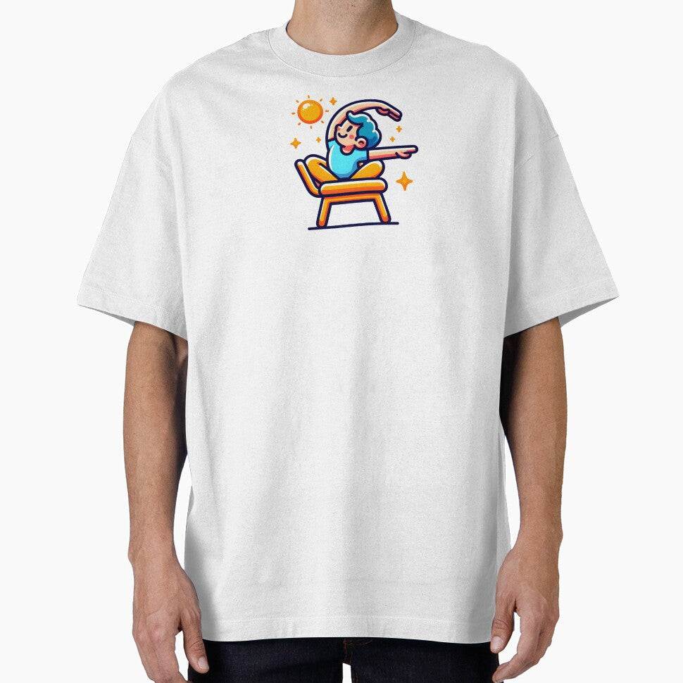 Joyful Chair Yoga Funny Gifts by BadhbhArt - Adult & Kids T-Shirts, Sweatshirts & Hoodies apparel design preview 1