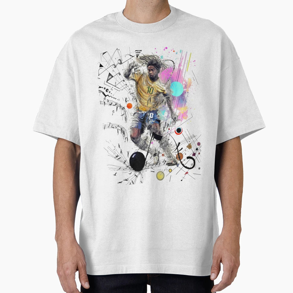 Football Play Maker Ronaldinho T-Shirt - Trendy Graphic for Adults - T-Shirt, Sweatshirt, Hoodie