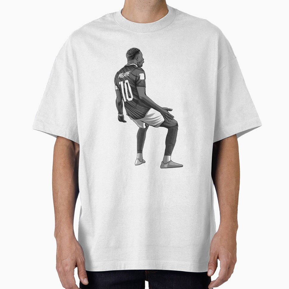 Kylian Mbappe Black and White Version by Aldduardo - Adult & Kids T-Shirts, Sweatshirts & Hoodies apparel design preview 1