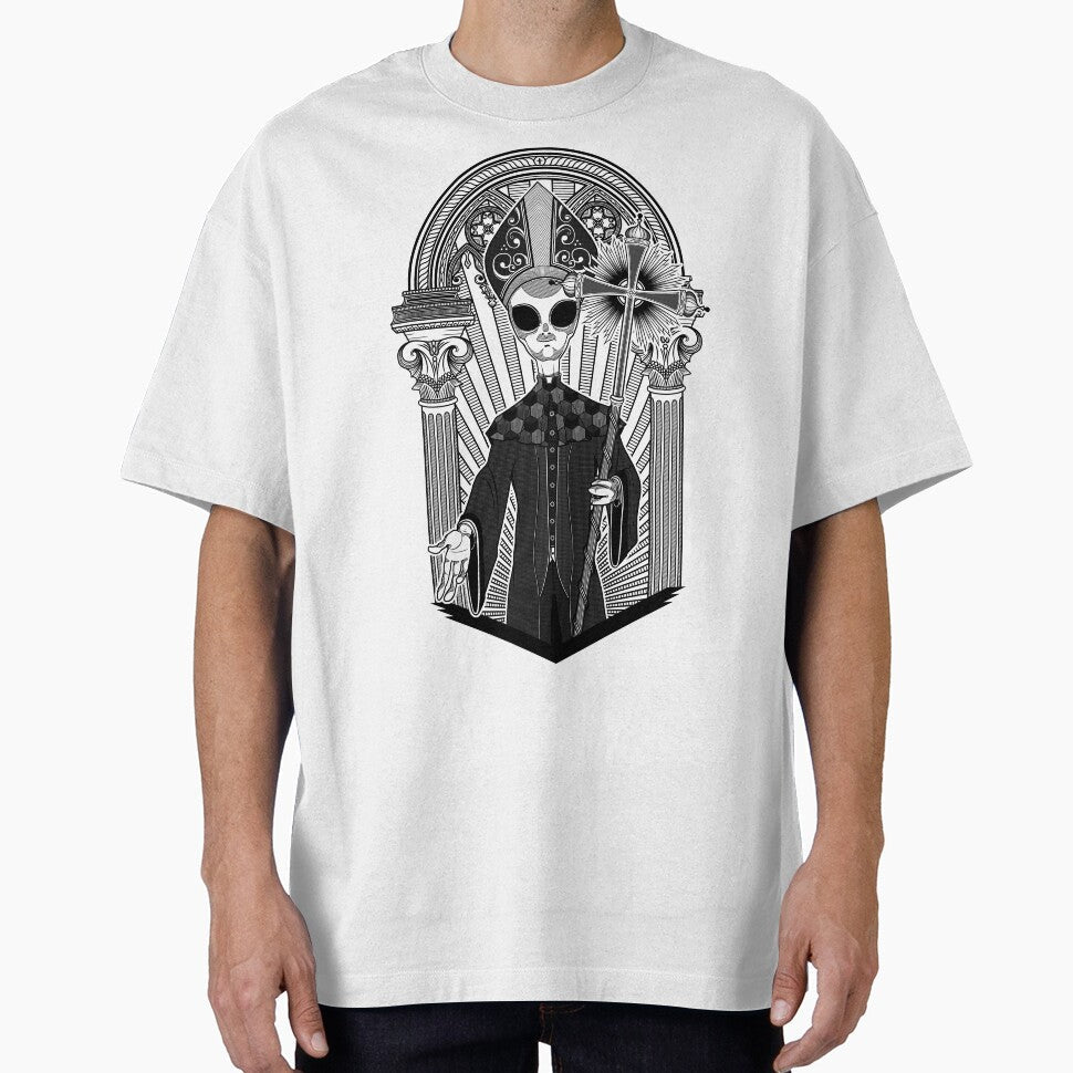 The alien Pope by ToleStyle - Adult & Kids T-Shirts, Sweatshirts & Hoodies apparel design preview 1