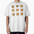 Cute Kawaii Corgi Emoji Set 1, by graphic-genie - Adult & Kids T-Shirts, Sweatshirts & Hoodies apparel design preview 1