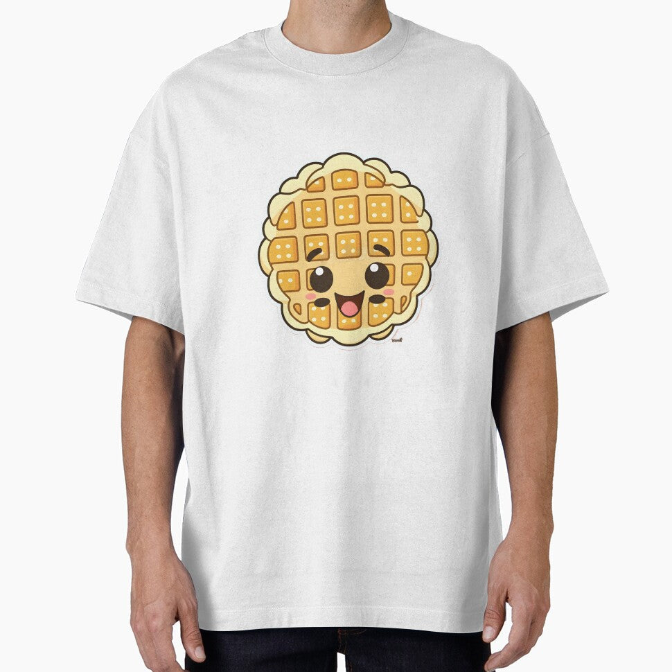 Kawaii cute waffle by R.L cases and stickers - Adult & Kids T-Shirts, Sweatshirts & Hoodies apparel design preview 1