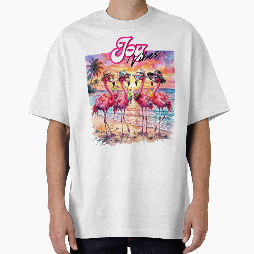 Summer flamingo and cocktail vibes by Strauss-Design - Adult & Kids T-Shirts, Sweatshirts & Hoodies apparel design preview 1