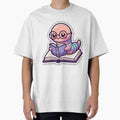 Cute Bookworm Reading Book Funny Nerd Reader Sticker - Adult & Kids T-Shirts, Sweatshirts & Hoodies apparel design preview 1