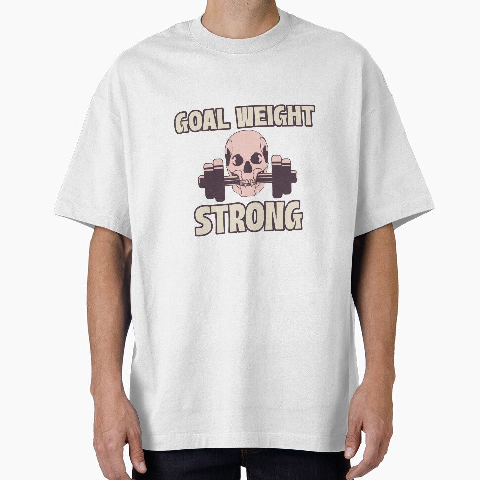 Goal Weight Strong Skull Motivational by - Adult & Kids T-Shirts, Sweatshirts & Hoodies apparel design preview 1