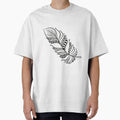 Bohemian Feather Design Black White by Immadman - Adult & Kids T-Shirts, Sweatshirts & Hoodies apparel design preview 1