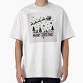 002 Merry Christmas in Black And White by Alexis Art - Adult & Kids T-Shirts, Sweatshirts & Hoodies apparel design preview 1