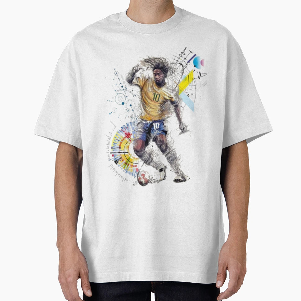 Ronaldinho Football Playmaker T-Shirt - Minimalist Print for Adults - T-Shirt, Sweatshirt, Hoodie