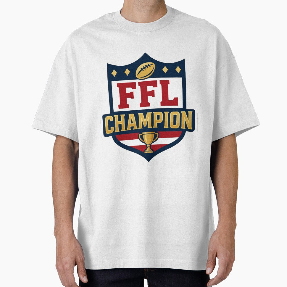 Fantasy Football Champion Sticker FFL League Winner - Adult & Kids T-Shirts, Sweatshirts & Hoodies apparel design preview 1