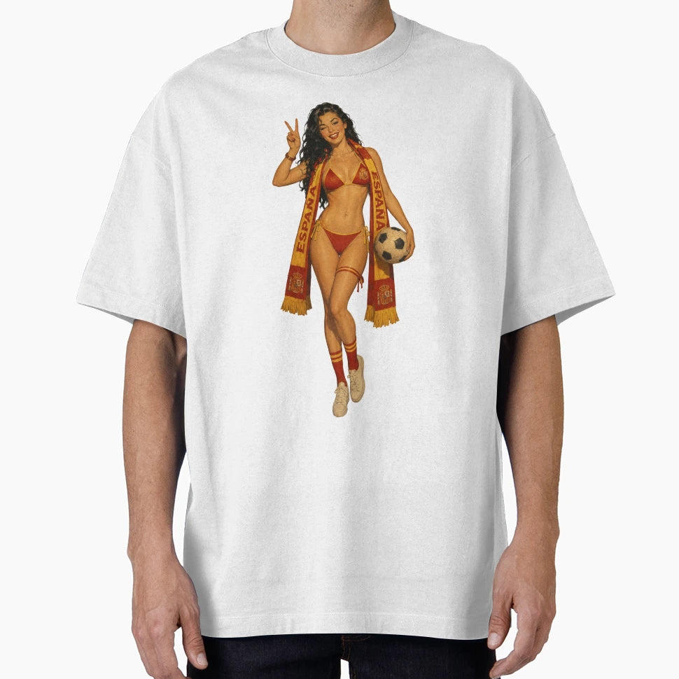 Football Fan Pinup Soccer Celebration T-Shirt - Aesthetic Graphic Men Women - T-Shirt, Sweatshirt, Hoodie
