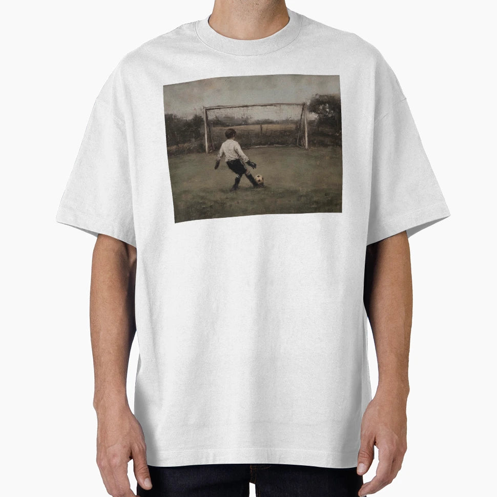 Child Kicking Soccer Ball Goal T-Shirt - Trendy Graphic Unisex - T-Shirt, Sweatshirt, Hoodie