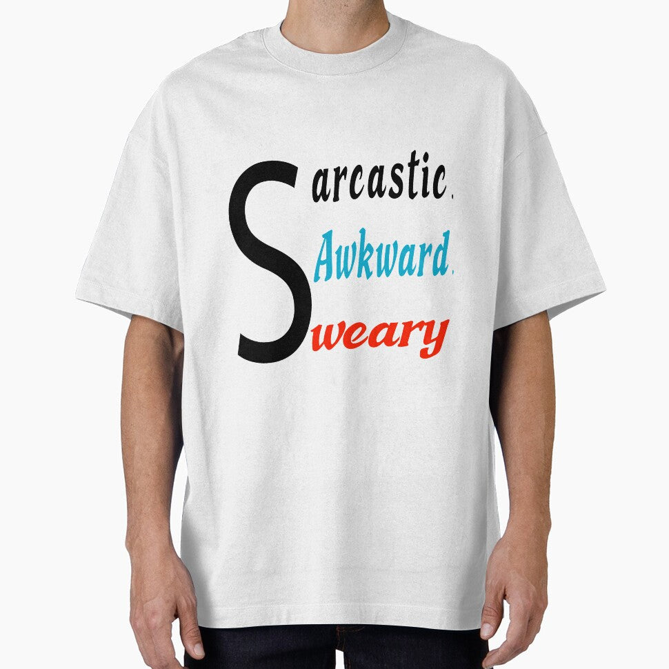 Sarcastic. Awkward. Sweary. gift for mom dad by - Adult & Kids T-Shirts, Sweatshirts & Hoodies apparel design preview 1