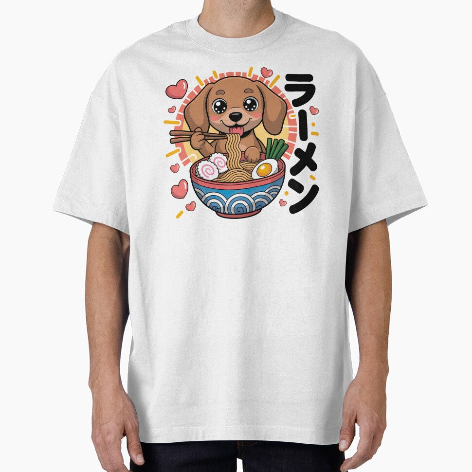 Cute Kawaii Dachshund, by graphic-genie - Adult & Kids T-Shirts, Sweatshirts & Hoodies apparel design preview 1