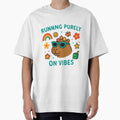 Runnng Purely On Vibes Capybara Animal Lover Good by - Adult & Kids T-Shirts, Sweatshirts & Hoodies apparel design preview 1