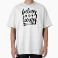 Yoga Quote Feeling Is Living Motivational Saying by - Adult & Kids T-Shirts, Sweatshirts & Hoodies apparel design preview 1