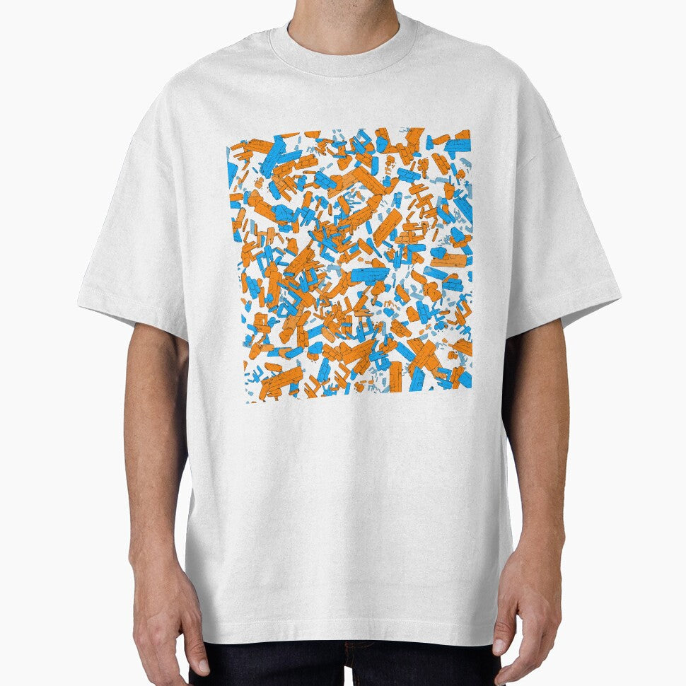 The big bang of debris -sci fi art orange blue by - Adult & Kids T-Shirts, Sweatshirts & Hoodies apparel design preview 1
