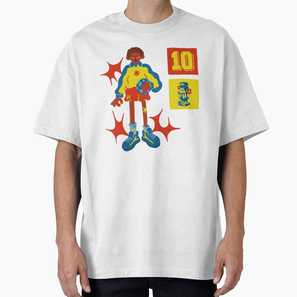 Soccer Character Number 10 Mascot T-Shirt - Custom Art Print for Adults - T-Shirt, Sweatshirt, Hoodie