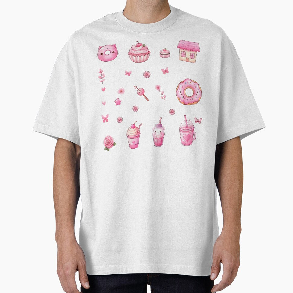 Kawaii pink by clintang - Adult & Kids T-Shirts, Sweatshirts & Hoodies apparel design preview 1