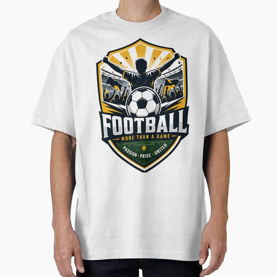 More Than Game Soccer Fan Vector Emblem T-Shirt - Graphic Print Unisex - T-Shirt, Sweatshirt, Hoodie