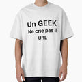 A geek doesn't shout he url by Curlyhaire - Adult & Kids T-Shirts, Sweatshirts & Hoodies apparel design preview 1