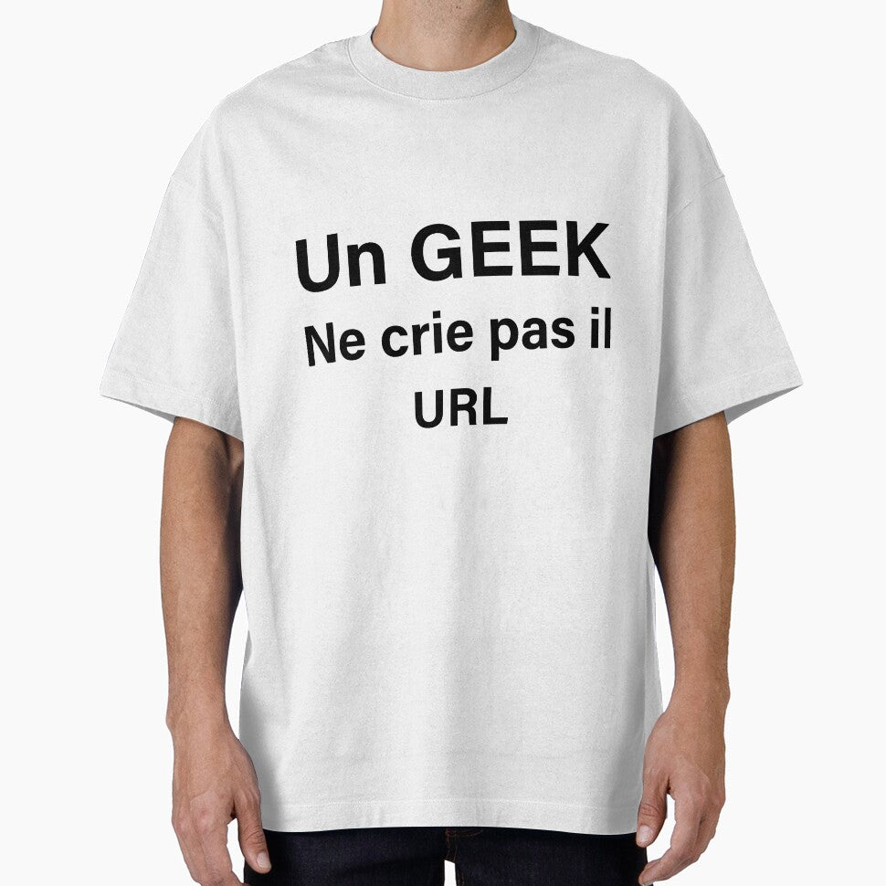 A geek doesn't shout he url by Curlyhaire - Adult & Kids T-Shirts, Sweatshirts & Hoodies apparel design preview 1