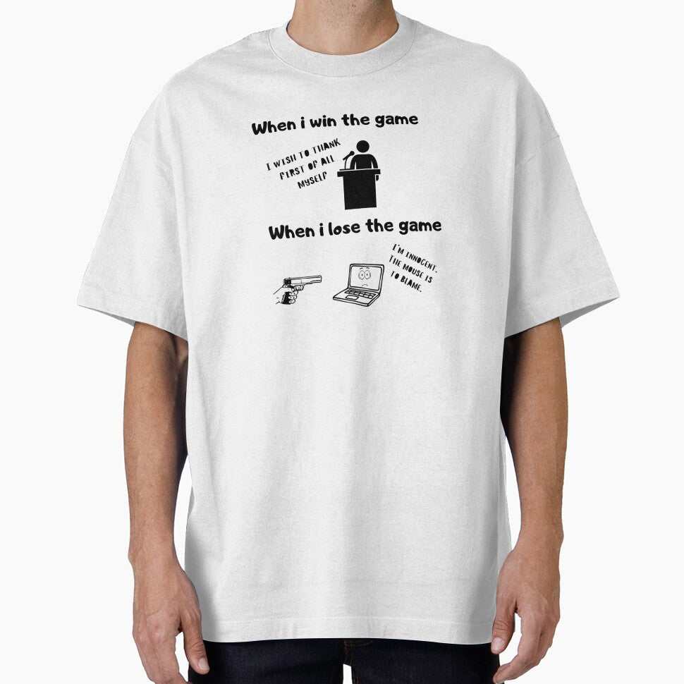 When I win the game VS lose Test illsutration design - Adult & Kids T-Shirts, Sweatshirts & Hoodies apparel design preview 1