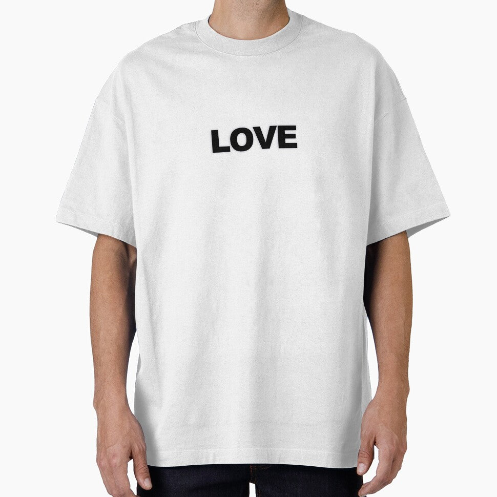 LOVE Black Minimal Bold Type Statement by WORDPAUSE - Adult & Kids T-Shirts, Sweatshirts & Hoodies apparel design preview 1