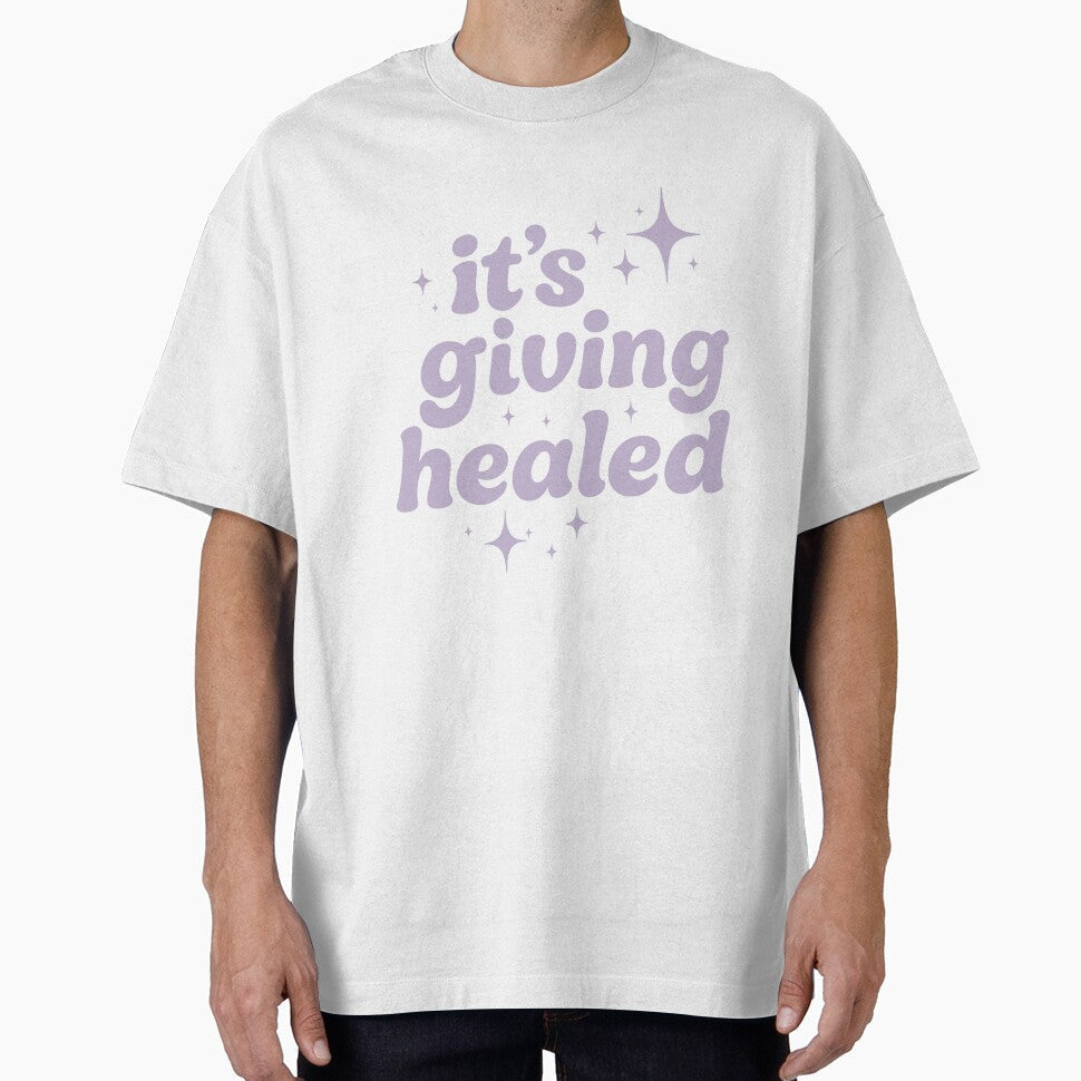 It's Giving Healed Mental Health Affirmation Design - Adult & Kids T-Shirts, Sweatshirts & Hoodies apparel design preview 1