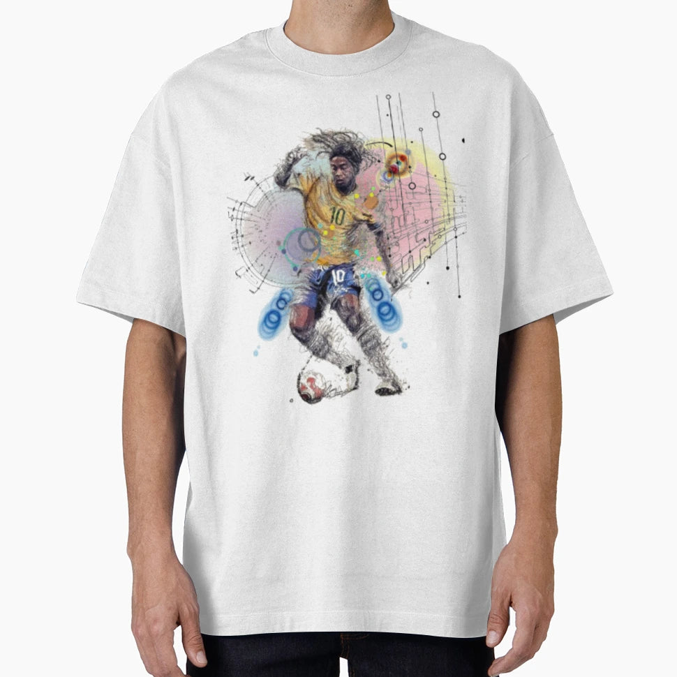 Football Ronaldinho Playmaker T-Shirt - Trendy Graphic for Adults - T-Shirt, Sweatshirt, Hoodie