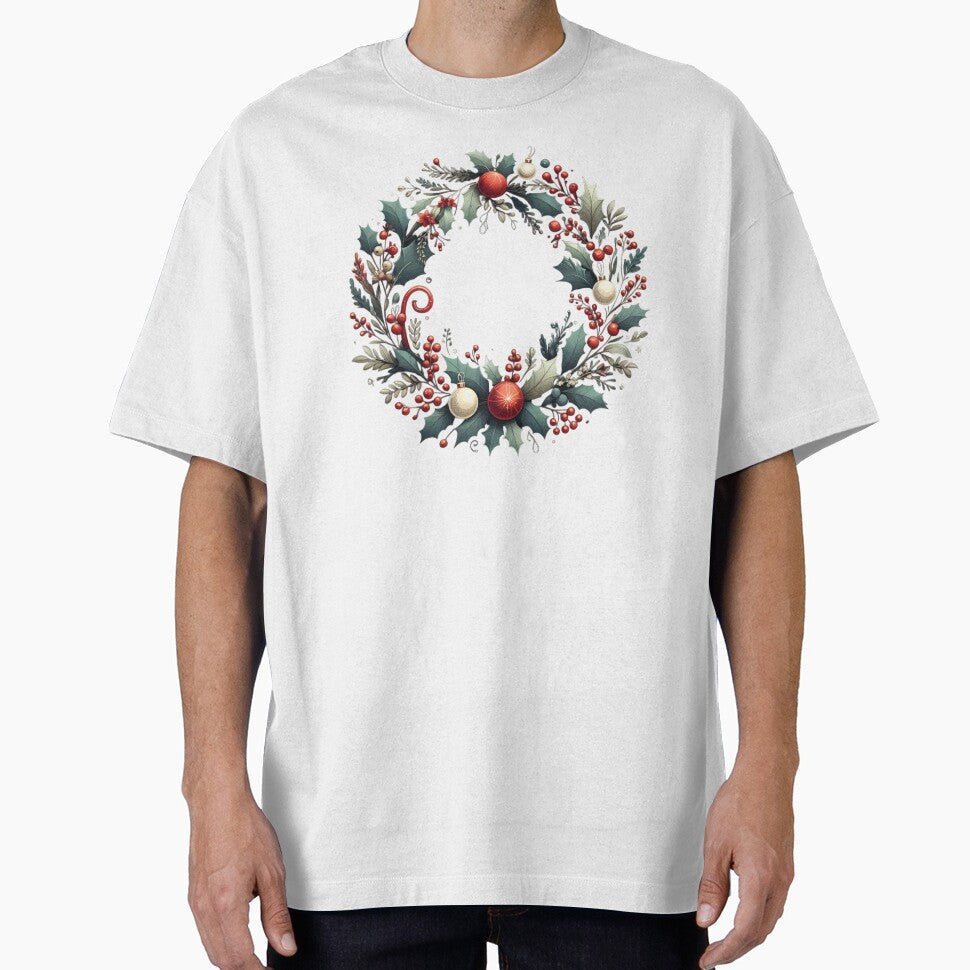 Christmas Wreath by Delamoon - Adult & Kids T-Shirts, Sweatshirts & Hoodies apparel design preview 1