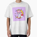 Cute Fox Kitsune Sitting on Moon: Holiday - Adult & Kids T-Shirts, Sweatshirts & Hoodies apparel design preview 1